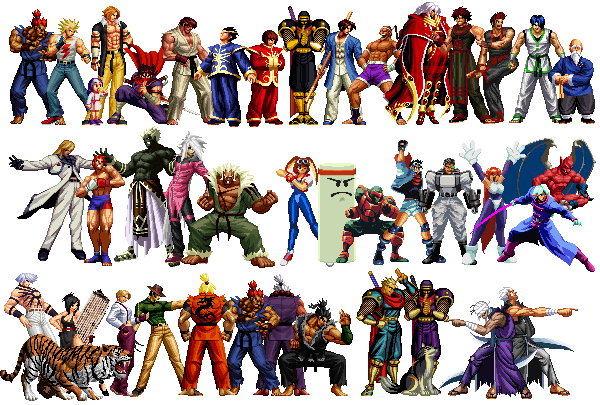 KOF Mugen] Sachiel Kyo VS Iori Team animated gif